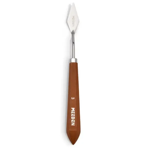 espatula metalica cromada mango madera profesional meeden modelo 3014 03 paleta 45mms 0