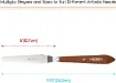 espatula metalica cromada mango madera profesional meeden modelo 3014 19 paleta 127mms 1