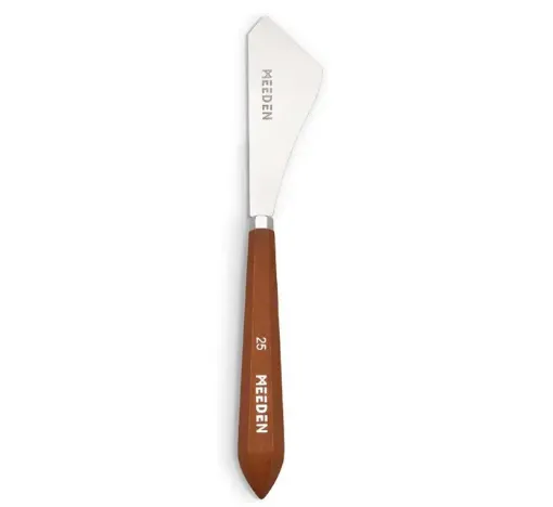 espatula metalica cromada mango madera profesional meeden modelo 3014 25 paleta 95mms 0