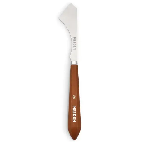 espatula metalica cromada mango madera profesional meeden modelo 3014 24 paleta 98mms 0