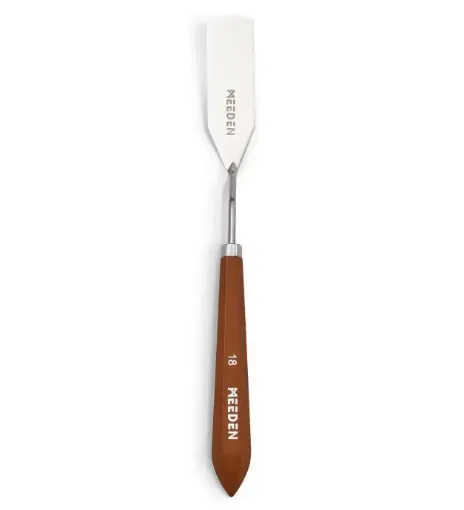 espatula metalica cromada mango madera profesional meeden modelo 3014 18 paleta 80mms 0