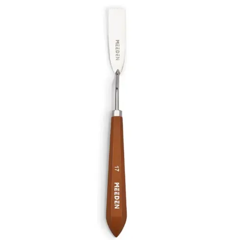 espatula metalica cromada mango madera profesional meeden modelo 3014 17 paleta 68mms 0
