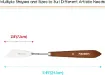 espatula metalica cromada mango madera profesional meeden modelo 3014 15 paleta 71mms 1