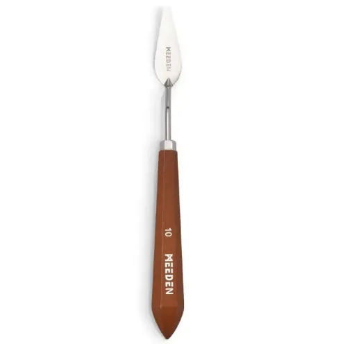 espatula metalica cromada mango madera profesional meeden modelo 3014 10 paleta 53mms 0