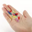 conectores flexibles para bijouterie loom band pulseras medida 11x6mms set 100 unidades multicolor 4