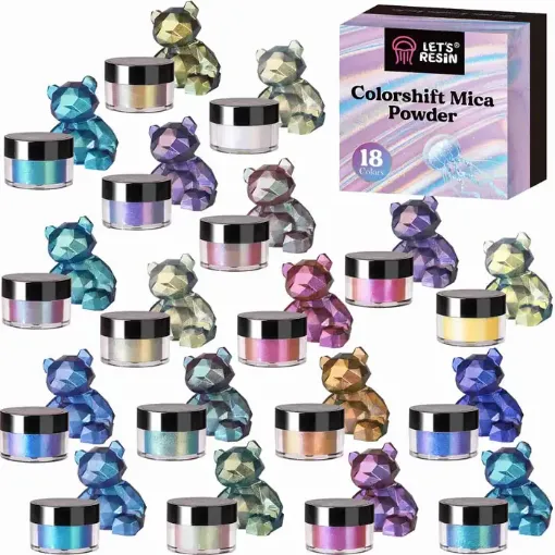 pigmentos concentrados para resina epoxi polvo mica lets resin 18 colores camaleon x3grs unidad 0