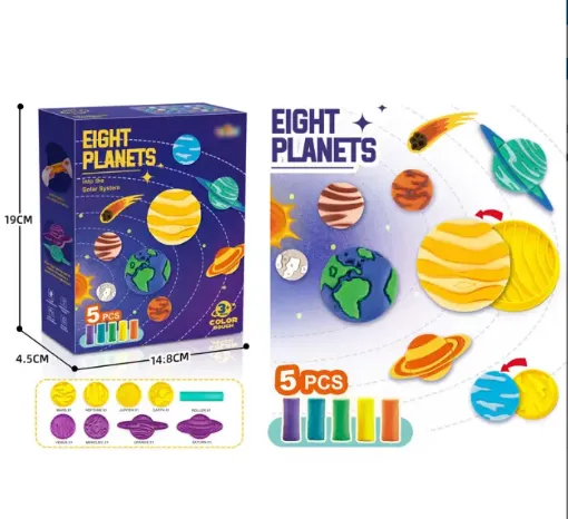 set para modelado moldes masas caja motivo eight planets 0