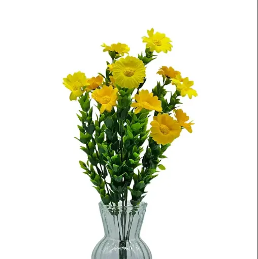 ramo mini margaritas x15 flores 3 3cms ramo 33cms varios colores 0