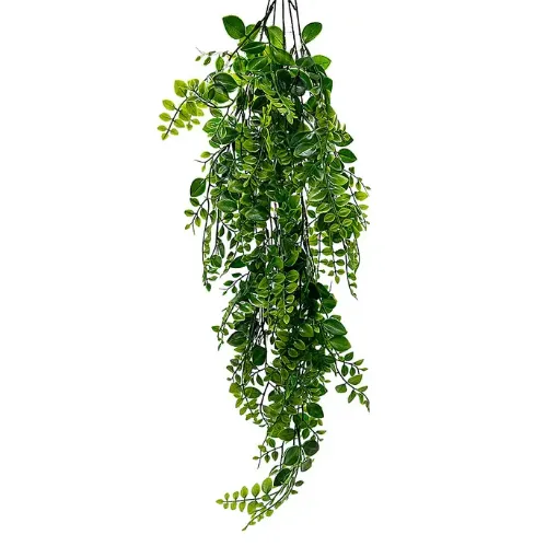 planta artificial colgante hojas verdes medida 80cms x5 varas 0