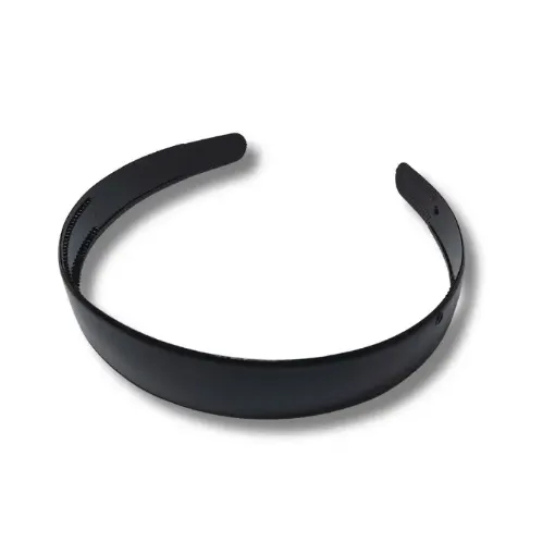 tiara lisa ancha 13x12x2 5cms color negro por unidad 0