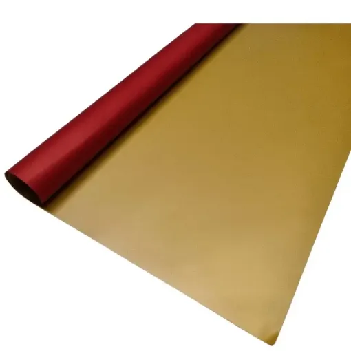 papel coreano doble faz medida 53x56cms bordeaux dorado 0