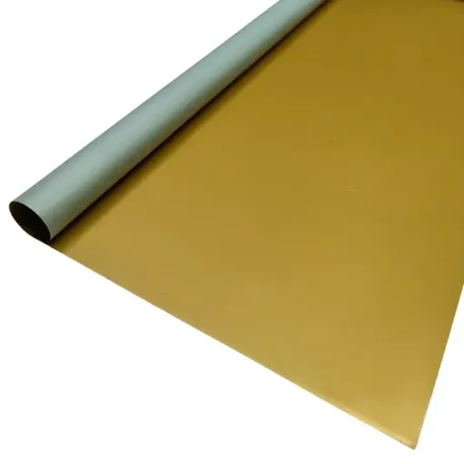 papel coreano doble faz medida 53x56cms verde agua dorado 0