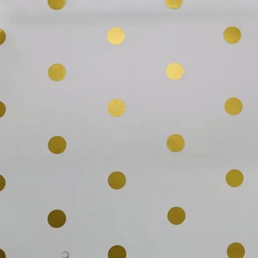 papel coreano color blanco medida 56x56cms motivo lunares dorados 0
