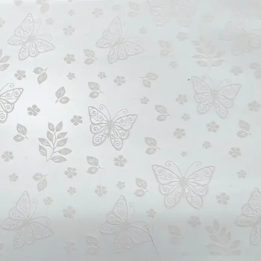 papel coreano celofan translucido medida 55x56cms motivo mariposas rosado 0