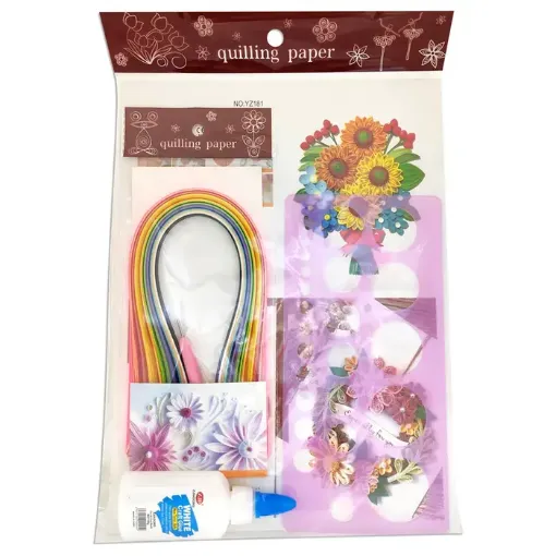 set para hacer flores papel filigrana quilling 5 elementos 120 hojas papel 0
