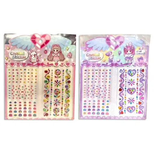 sticker adhesivo crystal sticker 21x27 5cms varias combinaciones colores 0