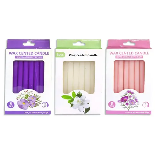 velas color 12cms set 8 unidades por color 0