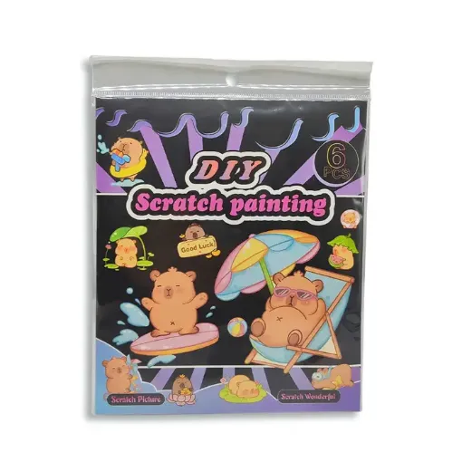 laminas para raspar scratch colorear x6 hojas 25 5x20cms incluye raspador madera 0