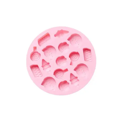 molde silicona grado alimenticio para chocolate masas resina 123x11mm modelo x15 mini galletitas 0