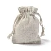 bolsa rustica algodon 11 3x8cms cordon color agrisado por 30 unidades 2