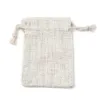 bolsa rustica algodon 11 3x8cms cordon color agrisado por 10 unidades 1