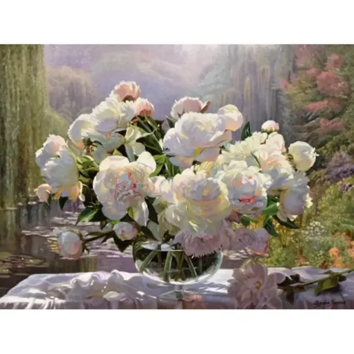 pintura diamantes 5d bastidor cuadrado 30x40cms motivo florero 0