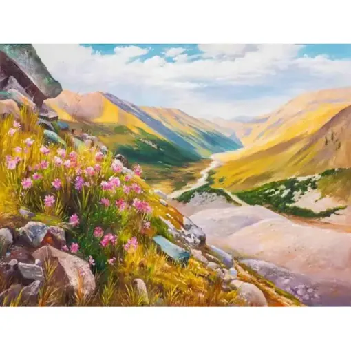 pintura diamantes 5d bastidor cuadrado 30x40cms motivo desierto 0