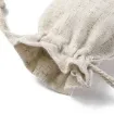 bolsa rustica algodon 11 3x8cms cordon color agrisado por 30 unidades 3