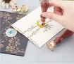 sello para estampar cera 25mms mango madera modelo copo nieve 2