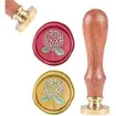 sello para estampar cera 25mms mango madera modelo hortensia 0