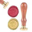 sello para estampar cera 25mms mango madera modelo aguila 0