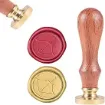 sello para estampar cera 25mms mango madera modelo arco flecha 0