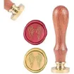 sello para estampar cera 25mms mango madera modelo alas angel 0