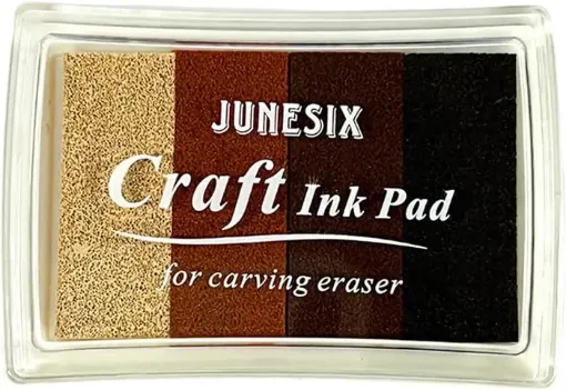 almohadilla tinta al agua para sellos ink pad junesix degrade tonos marrones 0