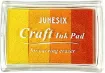 almohadilla tinta al agua para sellos ink pad junesix degrade tonos naranja 0