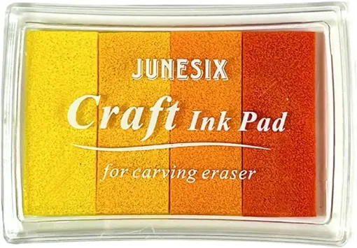 almohadilla tinta al agua para sellos ink pad junesix degrade tonos naranja 0