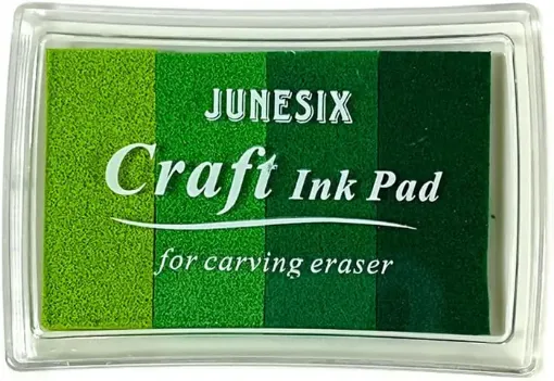 almohadilla tinta al agua para sellos ink pad junesix degrade tonos verde 0