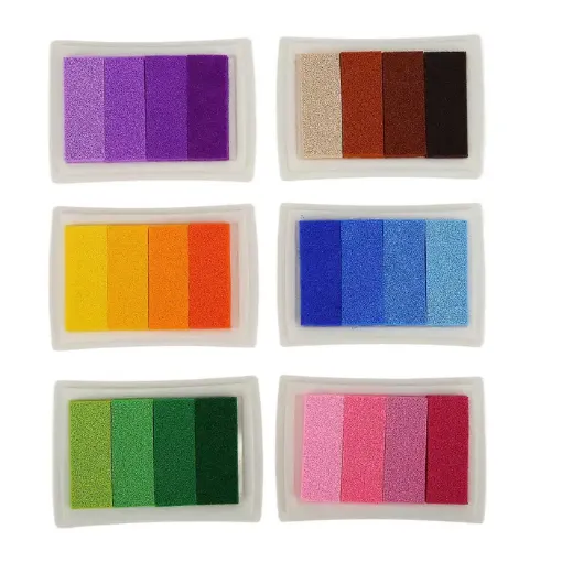 almohadilla tinta al agua para sellos ink pad junesix degrade varios colores 0