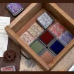 almohadilla tinta para sellos ink pad para scrapbooking x6 colores 33x33x17mms combinacion c 4