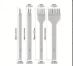 set herramientas para cuero acero x4 perforadoras espaciado 4mms 1 2 4 6 dientes 0