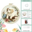 kit para bordar punto cruz 20cms incluye tela hilos agujas sin bastidor motivo impreso cachorro 0
