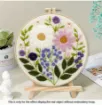 kit para bordar punto cruz 20cms incluye tela hilos agujas sin bastidor motivo impreso floral 0