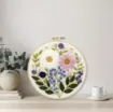 kit para bordar punto cruz 20cms incluye tela hilos agujas sin bastidor motivo impreso floral 1