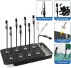 set 8 pinzas cocodrilo clip metalicos magneticos 12 5cms caja metalica 0