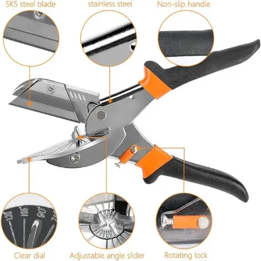 tijera cortador ingletes ajustable manual corta angulos 45 135 grados 0