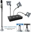 set 8 pinzas cocodrilo clip metalicos magneticos 12 5cms caja metalica 8