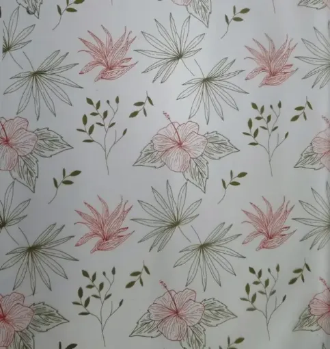 papel coreano celofan translucido medida 55x56cms motivo flores rojo verde 0