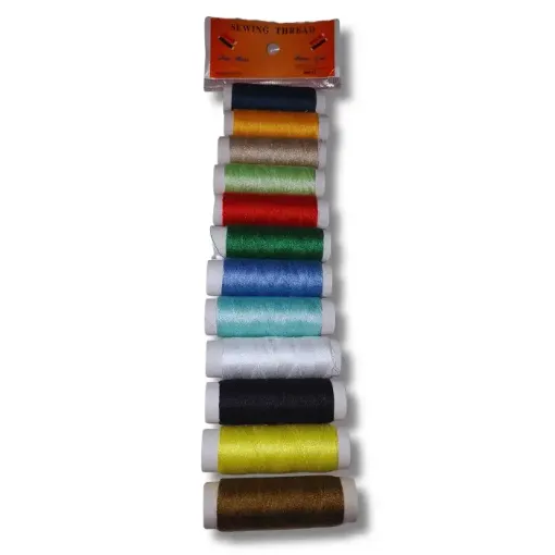 hilo coser set 12 carreteles x50yds varios colores surtidos 0