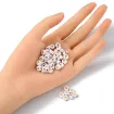 cuentas abalorios para bijouterie acrilico cubo 7x4mms corazno dorado x50 unidades 4