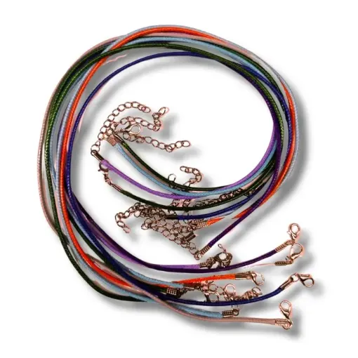cordon encerado 2mms 45cms cadena broche por 10 unidades multicolor 0